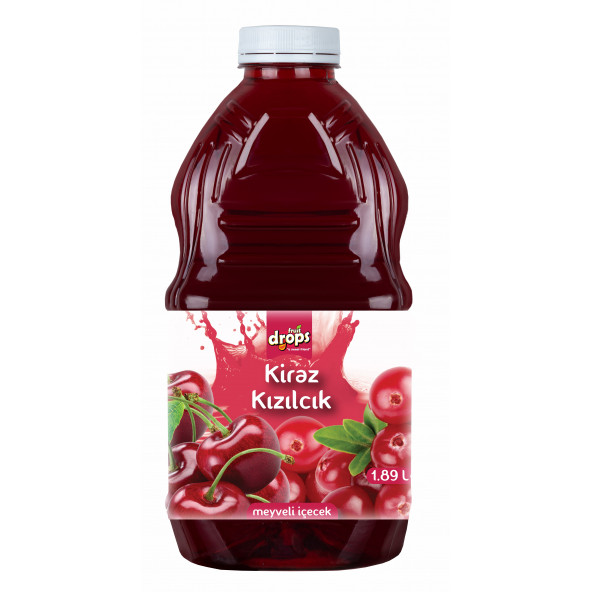 Fruit Drops Kızılcık Kiraz Meyveli İçecek 6 X 1,89L - 2