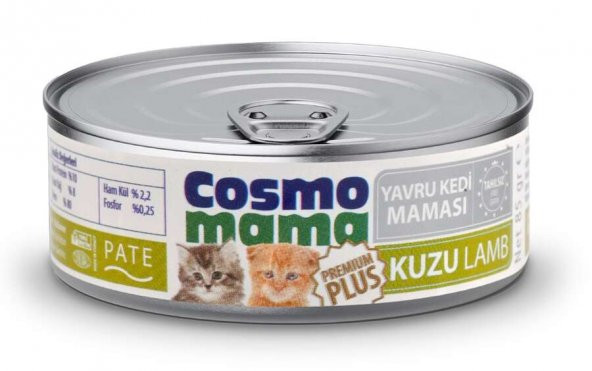 Cosmo Mama Premium Kitten Pate Kuzu Etli Yavru Kedi Yaş Maması 85 Gr