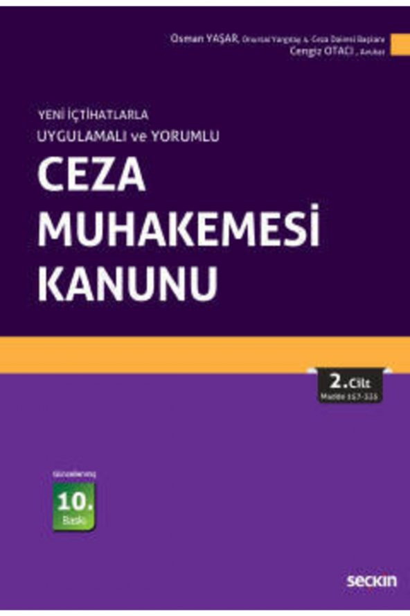 Ceza Muhakemesi Kanunu ( 2 Cilt ) Osman Yaşar , Cengiz Otacı