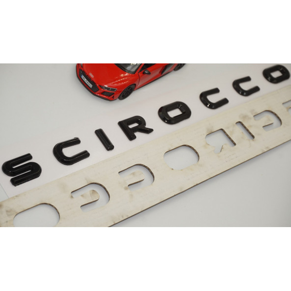 VW Volkswagen Scirocco Bagaj Siyah ABS 3M 3D Yazı Logo Amblem - 4