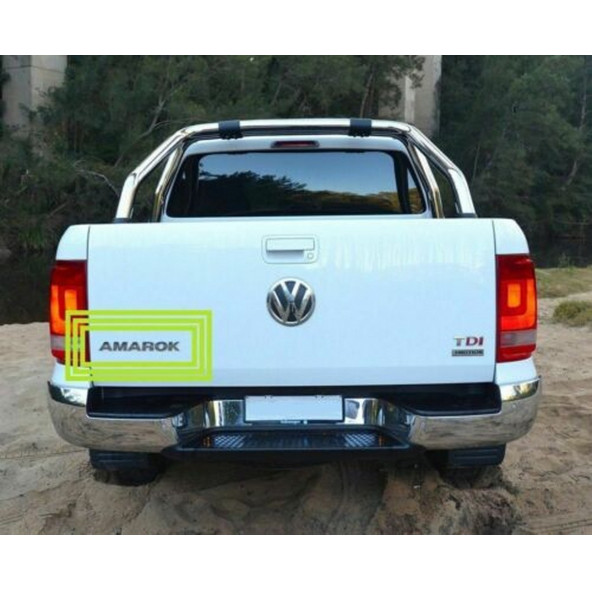 VW Volkswagen Amarok Bagaj Krom ABS 3M 3D Yazı Logo Amblem - 6