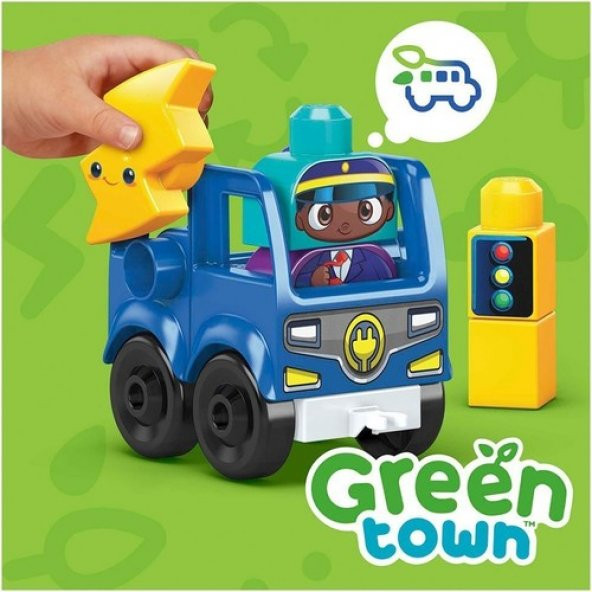 HDX90 Mega Bloks, Doğa Dostu Otobüs Seti, 36 Parça, +1 Yaş - 3