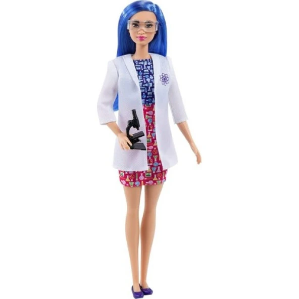 Barbie Barbie® Kariyer Bebekleri Serisi, Mavi Saçlı Bilim Insanı DVF50- HCN11