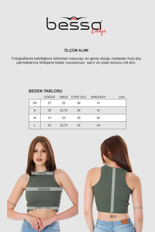 Super Crop İç Göstermeyen Fitilli Örme Kumaş Atlet Ekru - 4