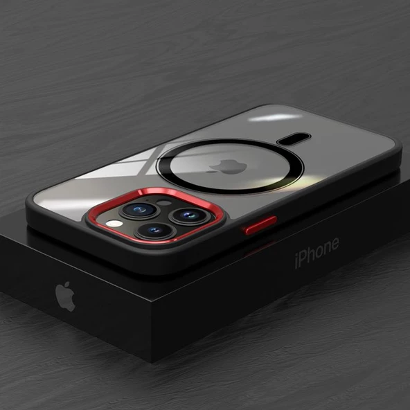 İphone 13 Uyumlu Magsafe Leon Çerçeveli Cep Telefonu Kılıfı - Resim 9