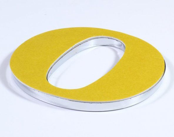 Krom Parlak Büyük Yapışkanlı Kapı Numaraları Villa Boy 85 mm - 8