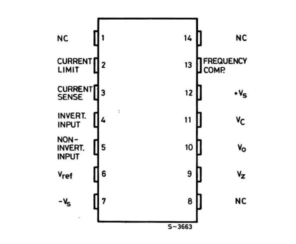 LM723CN DIP-14 Voltaj Regülatör Entegresi - Resim 2