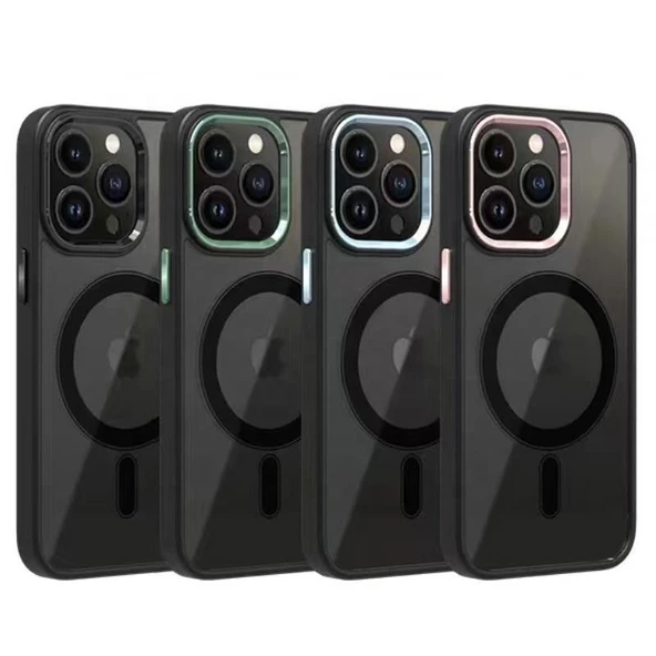 İphone 13 Pro Max Magsafe Leon Çerçeveli Cep Telefonu Kılıfı ürün görseli