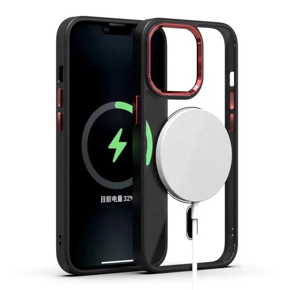 İphone 12 Pro Max Magsafe Leon Çerçeveli Cep Telefonu Kılıfı - 11