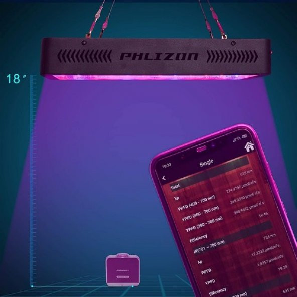 Phlizon 600W Samsung LED Full Spektrum Bitki Işığı - 5