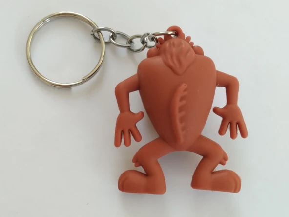 ANAHTARLIK TAZMANYA ELASTİK - TAZMANYA MASKOT, TAZMANYA Asma Süs, OTO ANAHTARLIĞI - Resim 2