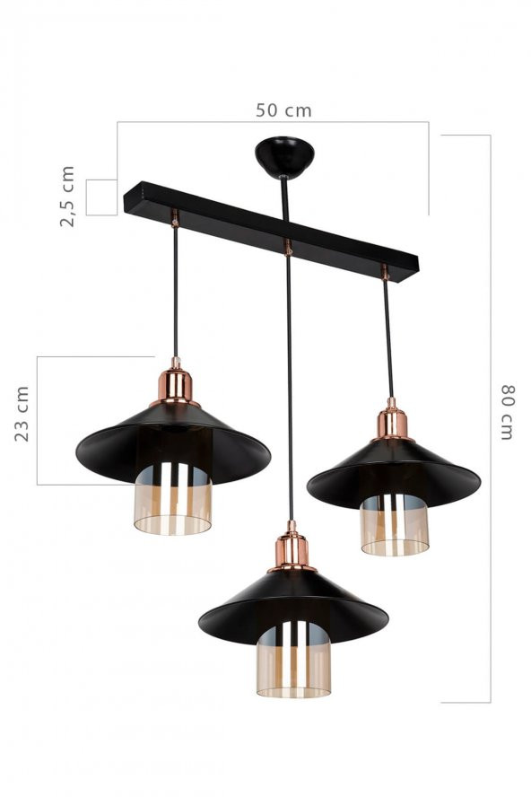 AVİZE 3LÜ MANTAR MODEL - 3