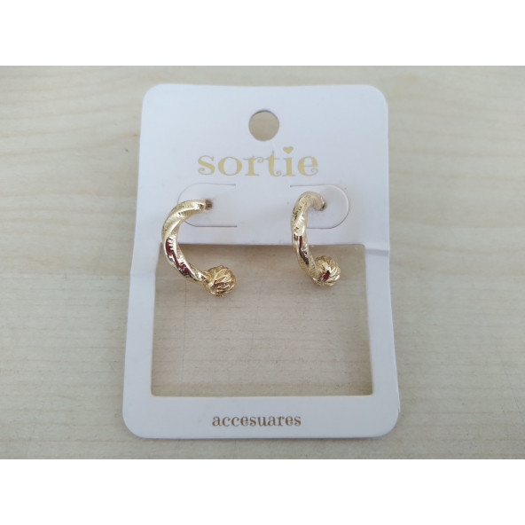 BAYAN KÜPESİ, YENİ SERİ EKONOMİK GOLD METAL HALKA KÜPE, KÜPE SETİ, Sortie Bayan Küpesi, - 2