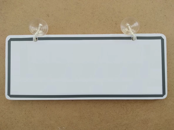 DEKOR LEVHA BEYAZ KİŞİYE ÖZEL (26x11cm) VANTUZLU NUMARATÖR, İSİMLİK, CAM İÇİ PLAKA, ASMA TABELA - 2