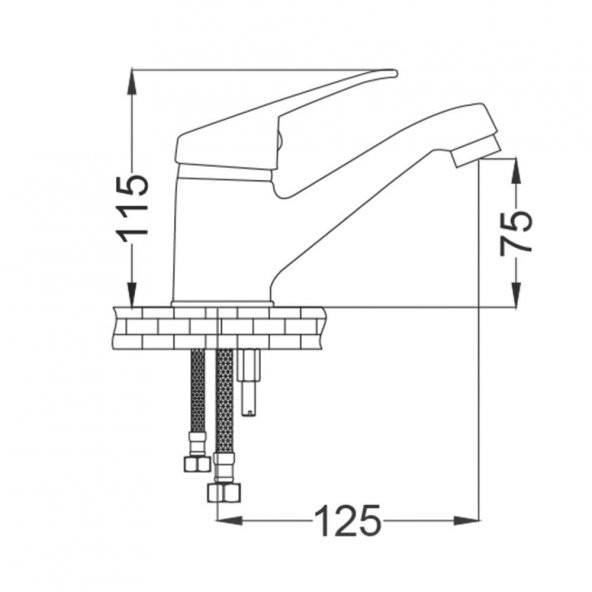 Gms Mix Lavabo Musluk Bataryası BMK014 - 2