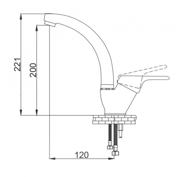 Gms Mix Kuğu Lavabo Bataryası BMK015 - 2