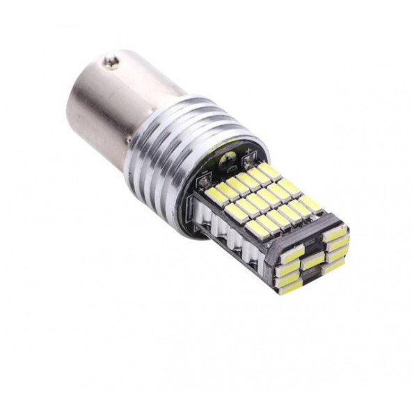 Ba15S 1156 P21W 45 Led BEYAZ Geri Vites Sinyal Stop Ampulü 2 Adet 1 Takım - 6