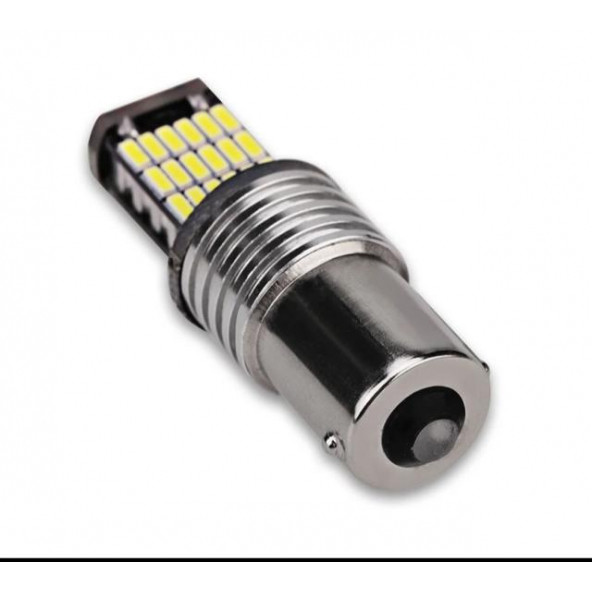 Ba15S 1156 P21W 45 Led BEYAZ Geri Vites Sinyal Stop Ampulü 2 Adet 1 Takım - 7