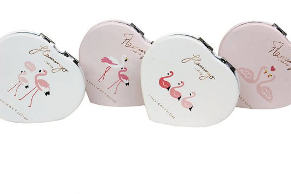 Kalp Şeklinde Cep Aynası Seti 12 Adet - 2