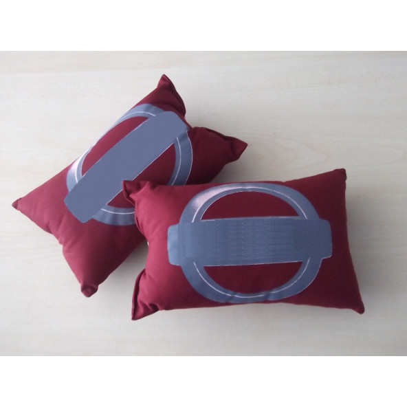 NİSSAN BOYUN YASTIĞI 1.KALİTE ELYAF BORDO NİSSAN YASTIK TAKIMI (BAŞLIK YASTIĞI) seyahat yastığı