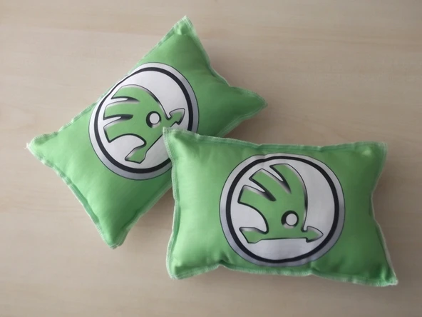 SKODA BOYUN YASTIĞI 1.KALİTE ELYAF YEŞİL SKODA YASTIK TAKIMI (BAŞLIK YASTIĞI) seyahat yastığı ürün görseli 1