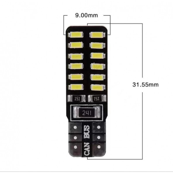 T10 Led 24 Ledli 10 ADET Metal Ultra Beyaz Park Plaka Tavan Ampulü - 6