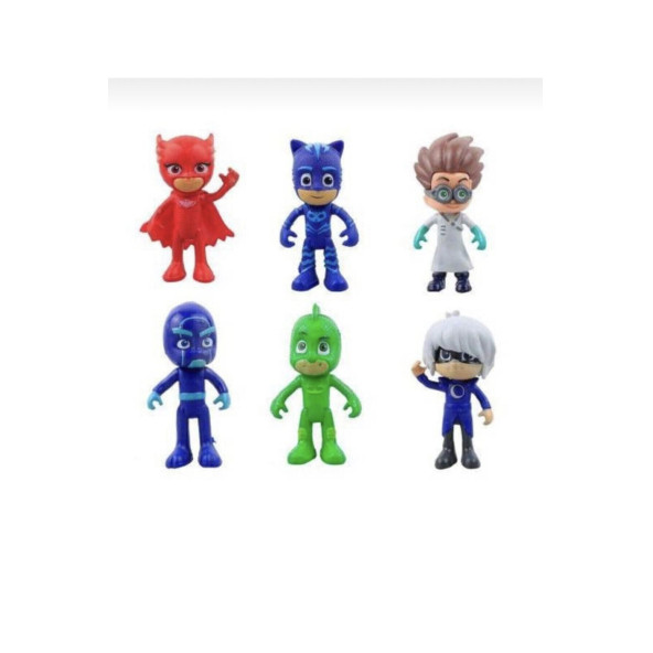 PjMasks Pijamaskeliler Catboy Owlette Gekko 6'lı Karakter 9 Parça Oyun Seti - 2