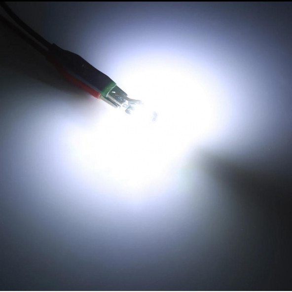 T10 Led 10 ADET Metal Ultra W5W 8 Ledli Beyaz Park Tavan Plaka Ampulü - 2