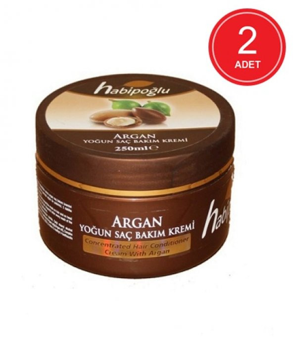 Habipoğlu Bitkisel Argan Saç Bakım Kremi 2 x 250 ML