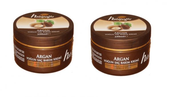 Habipoğlu Bitkisel Argan Saç Bakım Kremi 2 x 250 ML - Resim 2