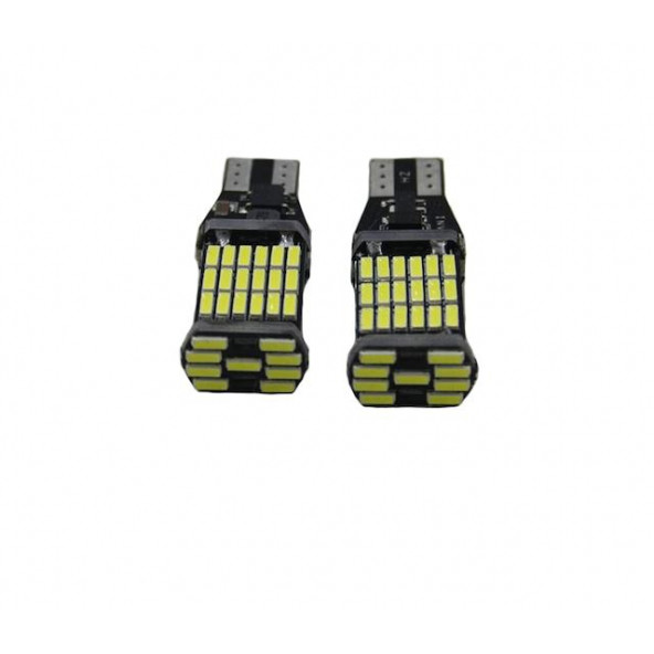 T15-T10 Led 1 Takım(2ADET) Geri Vites Plaka Araç İç Mekan 45 Ledli 1 Takım 2 Adet - 2