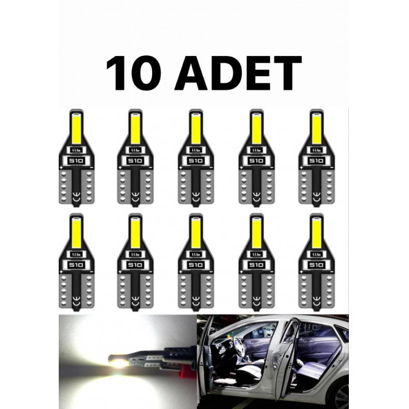 T10 Led YENİ Nesil Suya Dayanıklı Metal Kasa Beyaz UltraLed 10 Adet