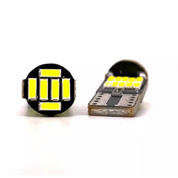 T10 Led 26 Ledli BEYAZ W5W Metal Ultra Power Park Plaka Tavan Ampulü 10 Adet - 6