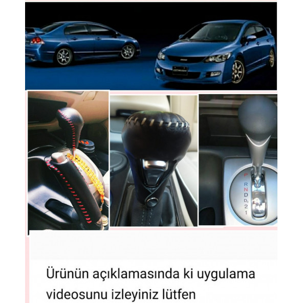 FD5,FD6, honda civic 06/11 vites ve el freni kılıfı hakıkı DERİ