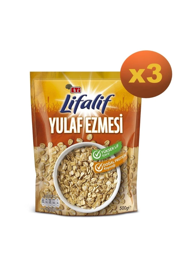 Eti Lifalif Yulaf Ezmesi 500 G X 3 Adet