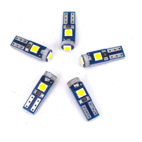 T5 Led BEYAZ Oto Kilometre Kadran Ambians Aydınlatma Ampulü 10 Adet - 6