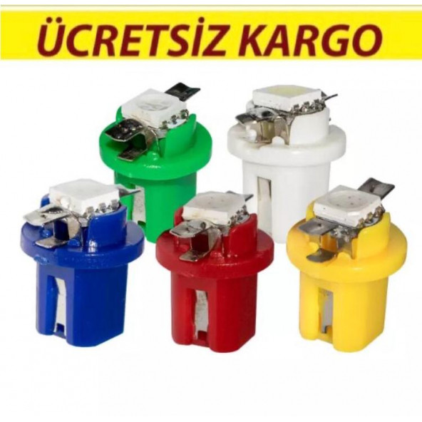 T5-8.5D Led Kilometre Kadran Aydınlatma Ampülü 10 ADET Beyaz