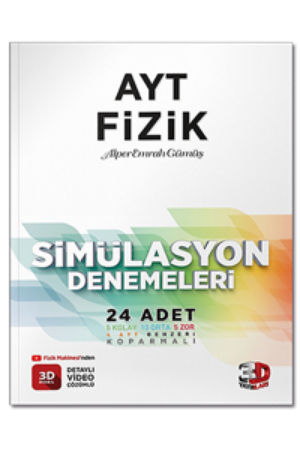 2022 AYT Fizik Simülasyon Denemeleri Detaylı Video Çözümlü 3D Yayınları