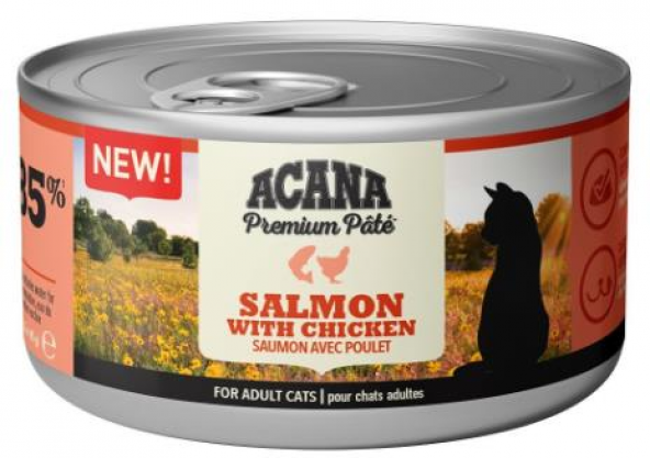 Acana Premium Pate (Ezme) Somon Balıklı ve Tavuklu Kedi Konservesi 85 Gr - 5