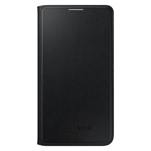 Samsung Galaxy Note 2 Kılıf Orjinal Flip Wallet - Siyah EF-NN710B - Resim 3