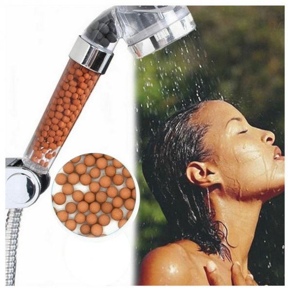 Filtreli Ve Su Tasarruflu Arıtmalı Duş Başlığı Iyon Boncuklu Stres Azaltıcı Başlık