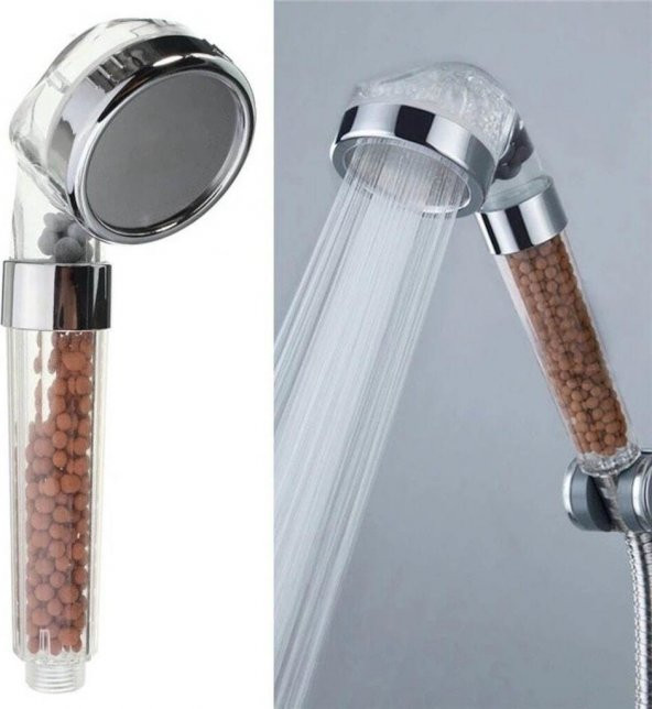 Filtreli Ve Su Tasarruflu Arıtmalı Duş Başlığı Iyon Boncuklu Stres Azaltıcı Başlık - 3