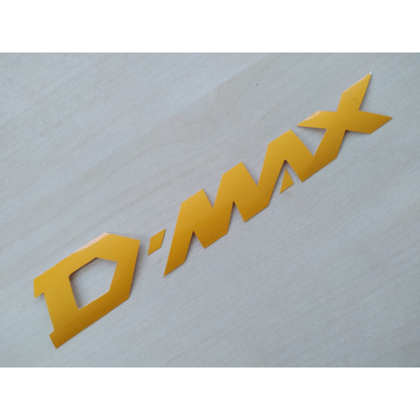 D-MAX YAZISI SARI 19x3cm (TANE FİYATI) ISUZU D-MAX ETİKETİ, D-MAX ÇIKARTMASI, D-MAX ARMASI