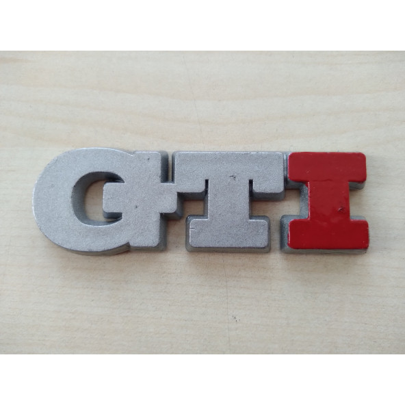 GTI BAGAJ YAZISI GRİ - KIRMIZI (PLASTİK) GTI LOGOSU, GTI ARMASI, GTI YAZISI, GT LOGO - Resim 2