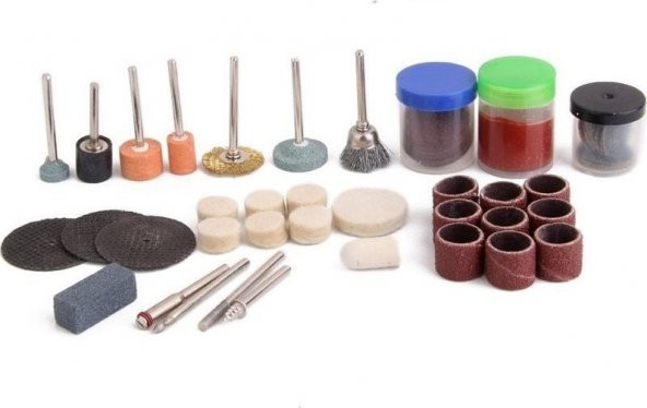 Taşlama Zımpara Seti - 105 Parça Gravür Oyma Dremel Taşlama Zımpara Aksesuar Uc Seti Hobi Aletleri - 2