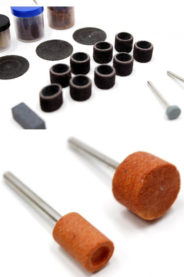 Taşlama Zımpara Seti - 105 Parça Gravür Oyma Dremel Taşlama Zımpara Aksesuar Uc Seti Hobi Aletleri - 4