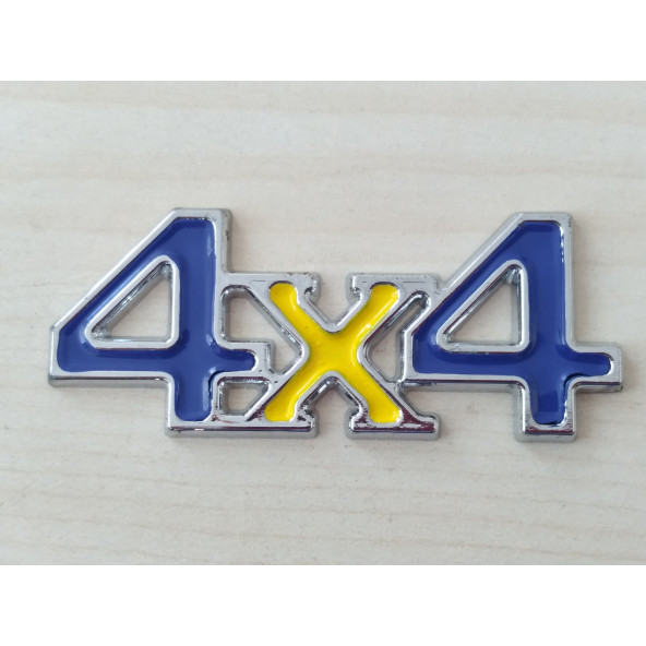 4x4 YAZISI SARI MAVİ 7cm (4x4 LOGOSU) 4x4 ARMASI - 4x4 LOGO