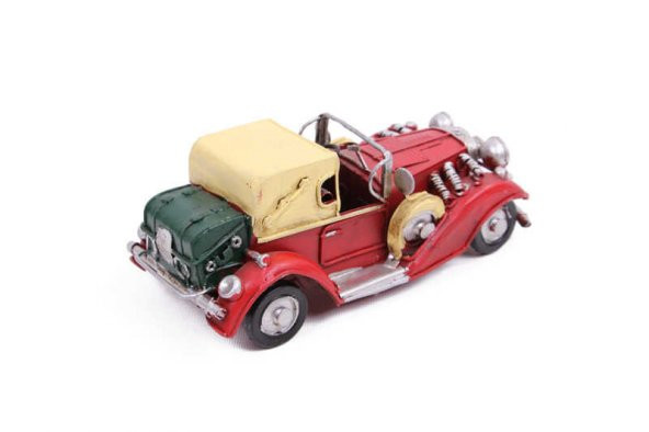 El Yapımı Dekoratif Metal Araba - 5