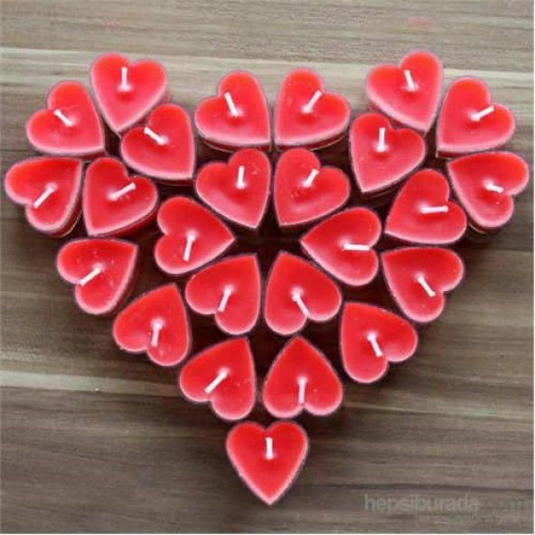 Mum Tea lights 32ad KALP Şekilli - 5