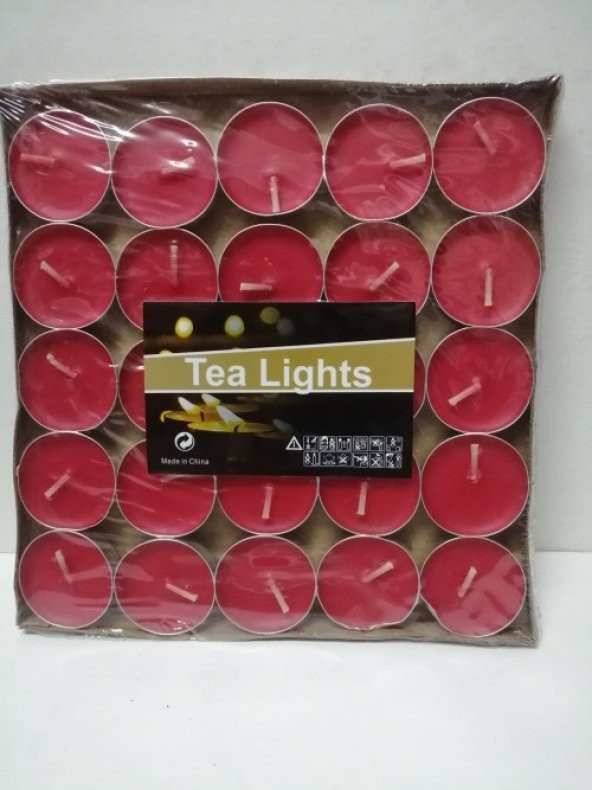 Mum Tea lights  50ad  kırmızı